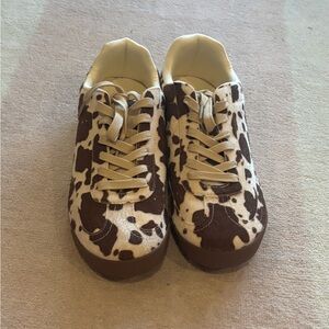Women's Cow Print Sneakers